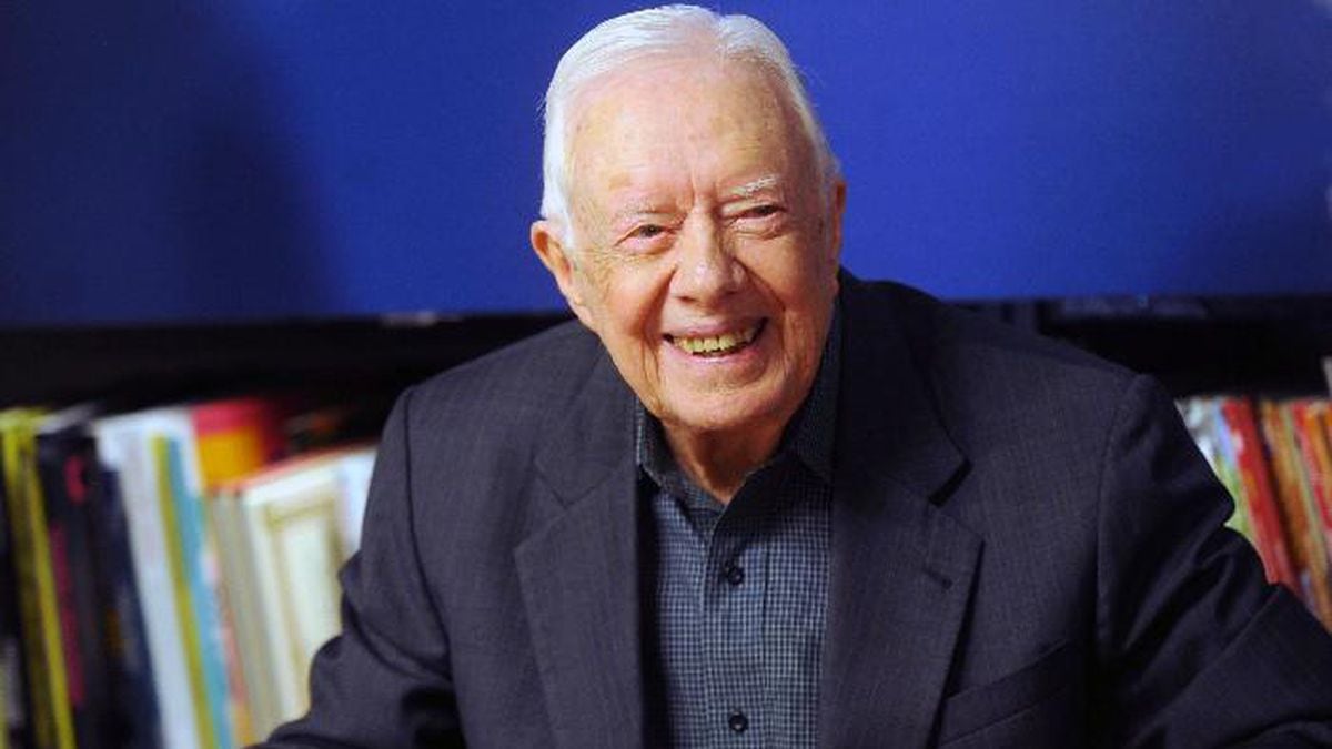 November 14th 2019 - Former President of The United States of America Jimmy Carter is recovering at Emory University Hospital in Atlanta, Georgia following surgery to relieve pressure on his brain from bleeding after a number of recent falls. - October 7th 2019 - Former President of The United States of America Jimmy Carter injured after falling at his Georgia home on Sunday, October 6th. He required 14 stitches in his head and suffered a black eye. - File Photo by: zz/Dennis Van Tine/STAR MAX/IPx 2018 3/26/18 Jimmy Carter signs copies of his new book, 'Faith" at Barnes & Noble in New York City. (NYC)