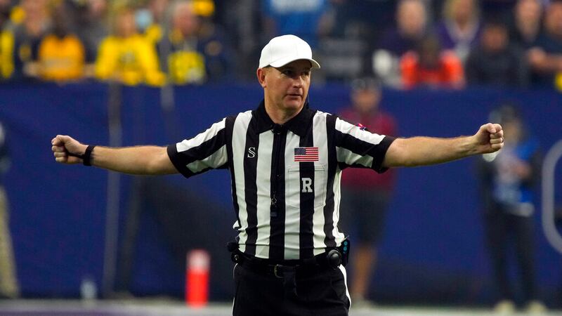 Referee Jason Autrey before the Fiesta Bowl NCAA college football semifinal playoff game...