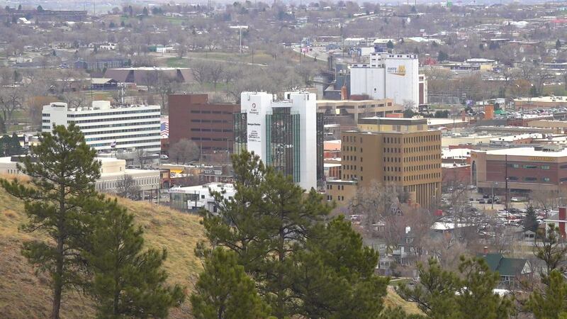Rapid City skyline from Skyline Drive.