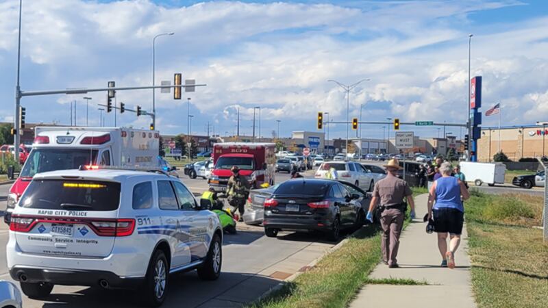 Multi-vehicle crash in Rapid City.